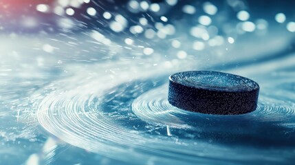 Hockey puck abstract