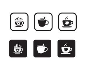 Cup icon set, Coffee cup icon, Mocha symbol, tea cup illustration sign collection, Vector illustration EPS 10.