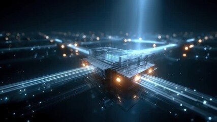 Data Center Server High-Speed Transmission Future Network Technology - Powered by Adobe