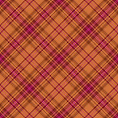 Checkered design for prints. Seamless orange color check pattern.Repeating patern plaid.  Repeated tartan fabric.Ekose texture. Madras flannel.Vector scottish fabriс.Checker line.Stripe gingham