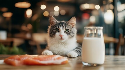 cat and food