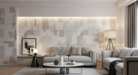 Modern and creative living room wallpaper design collection featuring minimalist, natural, artistic, luxury, and futuristic patterns perfect for stylish home interior decoration and wall background
