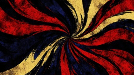 Dynamic swirl of red and yellow abstract artwork digital creation bold design vibrant colors
