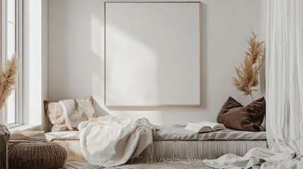 Blank canvas modern interior