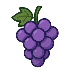 Flat Simple Illustration of Grape