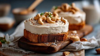 Creamy Vegan Cashew Cheese Toasted Bread