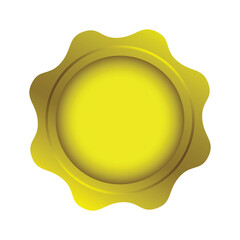 blank gold approve emblem template design.