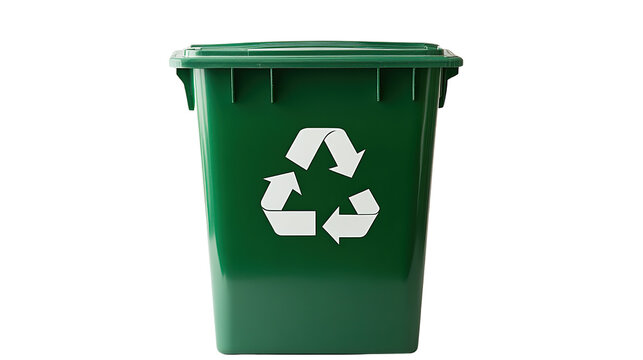 recycle bin with green screen