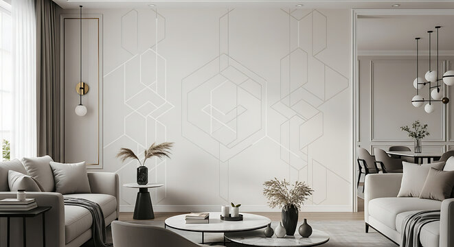 Modern and creative living room wallpaper design collection featuring minimalist, natural, artistic, luxury, and futuristic patterns perfect for stylish home interior decoration and wall background
