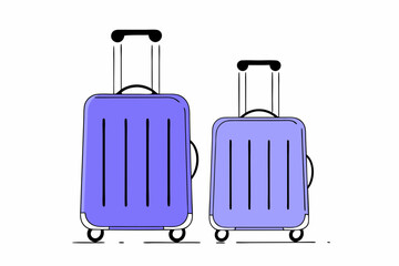 travel suitcase isolated