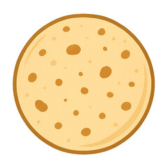 Flat Simple Illustration of Tortilla