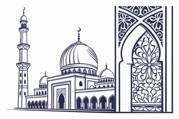 taj mahal vector illustration