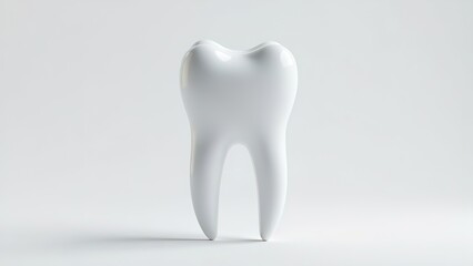 an image of a tooth on a gray background. advertising of a dental clinic. medical concept.