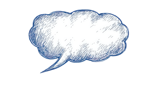 Hand Drawn Comic Speech Bubble - Powered by Adobe