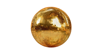 Golden Metallic Sphere on Black Background