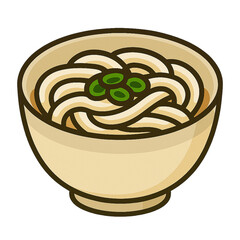 Flat Simple Illustration of Udon