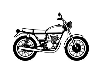 Fototapeta premium realistic motorcycle outline illustration