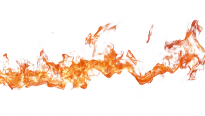 A vibrant. flowing wave of orange and yellow flames against a stark white background. creating a dynamic visual effect that can be used for artistic or thematic designs
