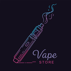 Vape Store logo Design vector graphic