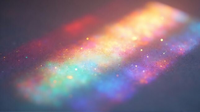 Vibrant Spectrum of Light Creating a Magical Bokeh Effect on a Surface