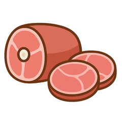 Flat Simple Illustration of Ham