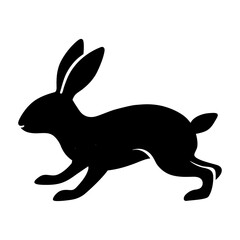 rabbit silhouette vector illustration