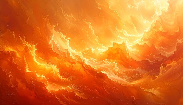 Abstract fiery cloudscape - Powered by Adobe