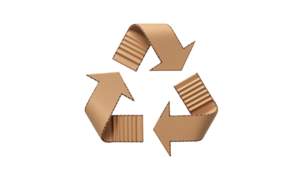 Recycling symbol made of textured material, representing sustainability and eco friendliness. This design emphasizes importance of recycling