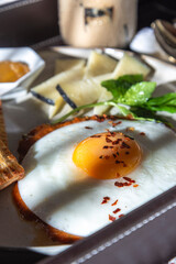 fried eggs with chess