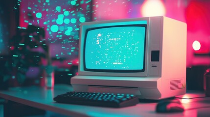 Retro computer desktop