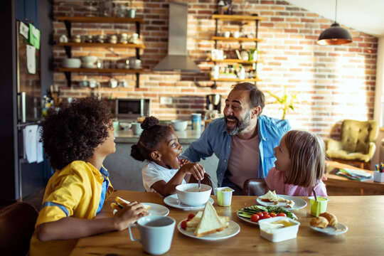 Family breakfast together