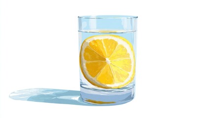Glass of water with lemon slice (1)