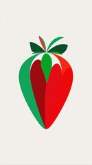 Stylized strawberry graphic