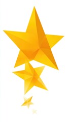 Three dimensional gold stars cascading
