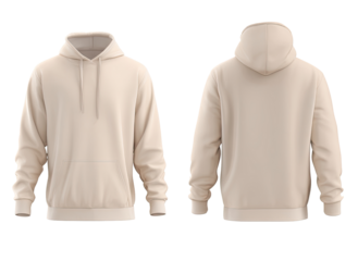 Neutral Beige Hoodie: A Versatile and Comfortable Clothing Staple for Fashion Enthusiasts and Casual Wear Lovers Alike, Perfect for Layering and Daily Outfits isolated on transparent background