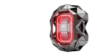 Futuristic technology core processor ai chip artificial intelligence digital innovation system design concept