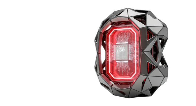 Futuristic technology core processor ai chip artificial intelligence digital innovation system design concept