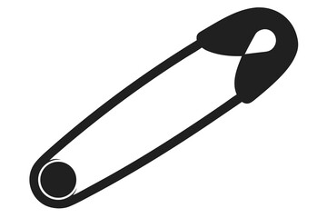 Isolated safety pin on white background