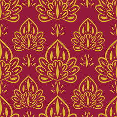 Abstract flower blooming design. Pattern with floral seamless. Grunge textured abstract art vector with flower and plants in watercolor style.