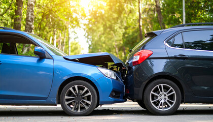 Minor Rear-End Car Collision on a Suburban Street incident