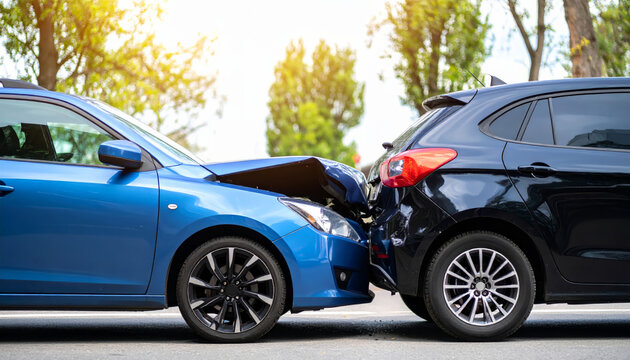 Minor Rear-End Car Collision on a Suburban Street incident