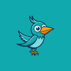 Fototapeta premium vector illustration of a cartoon bird