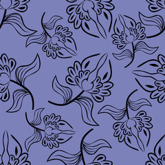 abstract a solid multicolor small and big flower mixed vector pattern arrangement with medium color, all over vector design with white background illustration digital