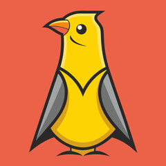 Fototapeta premium cartoon bird with a smile