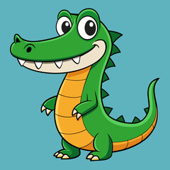 Fototapeta premium cartoon crocodile with a smile