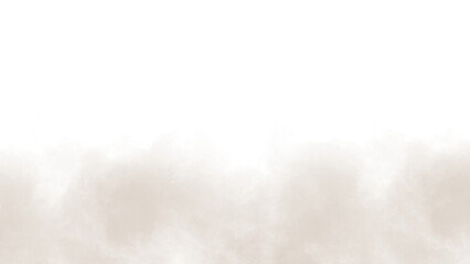 Beige powder cloud isolated on black background