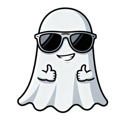 Funny Ghost Sunglasses Vector