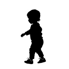 Boy standing alone with a contemplative expression in a minimalist style and monochrome colors