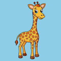 Obraz premium giraffe cartoon illustration