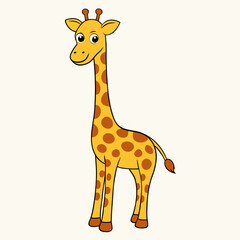 Obraz premium giraffe cartoon illustration